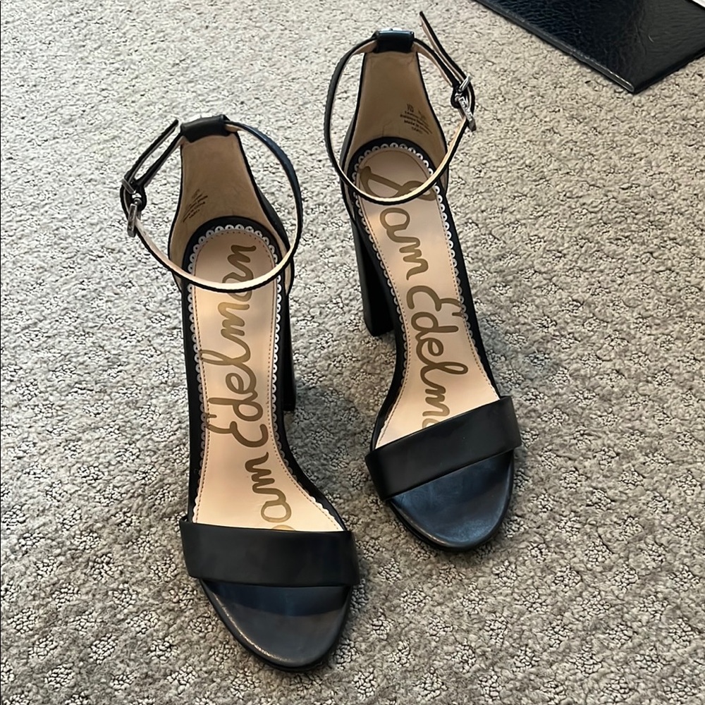Sam Edelman Black Ankle Strap Heels